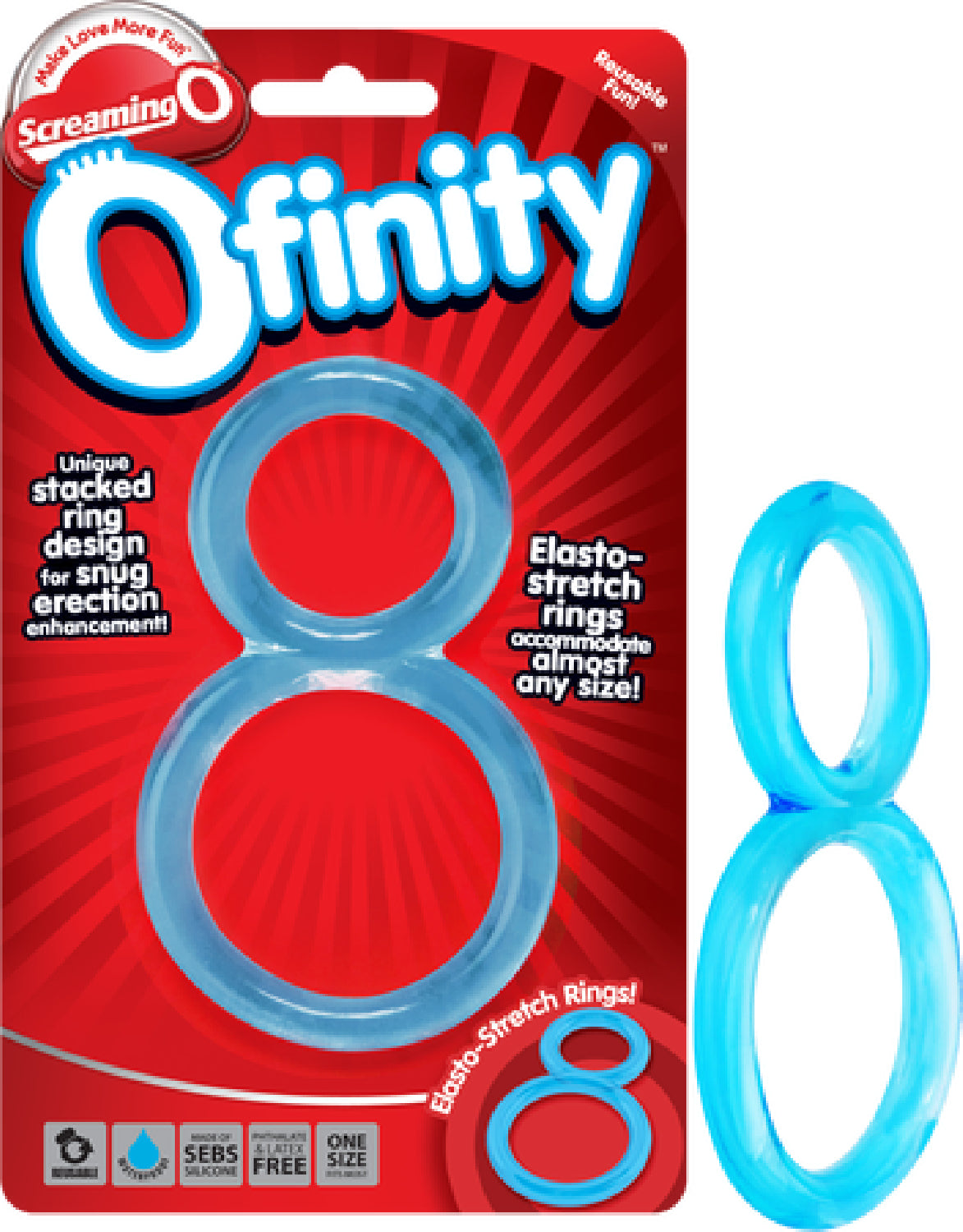 Ofinity Double Erection Ring - Multiple Colours - K. P.