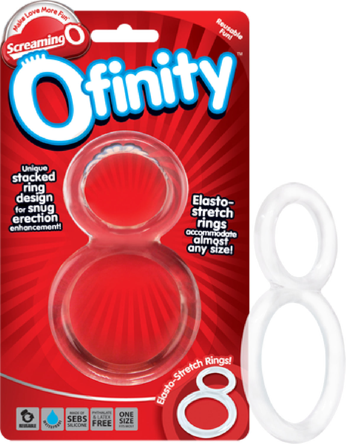 Ofinity Double Erection Ring - Multiple Colours - K. P.