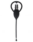 Ouch! Urethral Sounding Vibrating Bullet Plug - Black