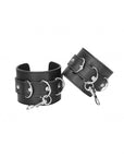 Ouch! Black & White - Bonded Leather Hogtie With Hand and Ankle Cuffs - Black - K. P.