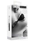 Ouch! Black & White - Silicone Ball Gag - with Adjustable Bonded Leather Straps - Black - K. P.