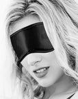 Ouch! Black & White - Satin Eye-Mask - Black - K. P.