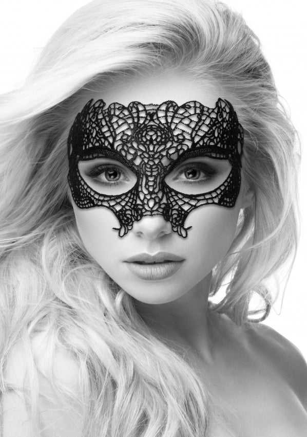 Ouch! Black & White - Lace Eye-Mask - Princess - Black - K. P.