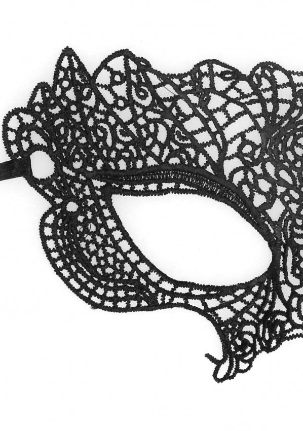 Ouch! Black & White - Lace Eye-Mask - Princess - Black - K. P.