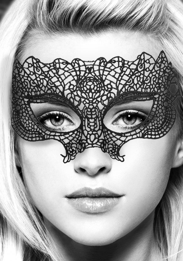 Ouch! Black & White - Lace Eye-Mask - Princess - Black - K. P.