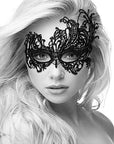 Ouch! Black & White - Lace Eye-Mask - Royal - Black - K. P.