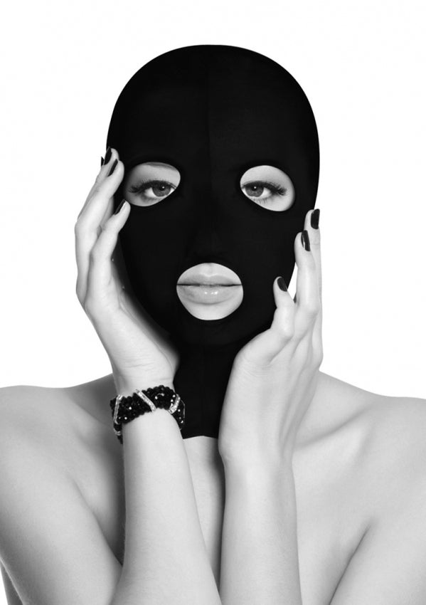 Ouch! Black & White - Subversion Mask - With Open Mouth And Eye - Black - K. P.