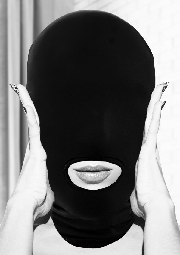 Ouch! Black & White - Submission Mask - With Open Mouth - Black - K. P.