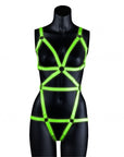 Ouch! Glow In the Dark - Full Body Harness L/XL - Florescent Green