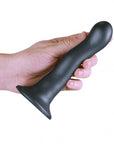Ouch! - Ultra Soft Curvy G-Spot Dildo 7'' - Gun Metal