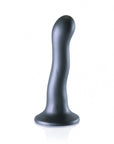 Ouch! - Ultra Soft Curvy G-Spot Dildo 7'' - Gun Metal