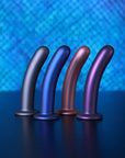 Ouch! - Smooth G-Spot Dildo 6'' - Metallic Blue