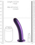 Ouch! - Smooth G-Spot Dildo 7'' - Metallic Purple