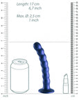 Ouch! - Beaded G-Spot Dildo 6.5'' - Metallic Blue
