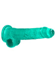 Realrock Crystal Clear - 8" Realistic Dildo With Balls - Green