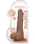 RealRock - Dong with Testicles 8'' - Tan - K. P.