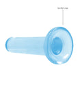 Realrock Crystal Clear - Non Realistic Dildo With Suction Cup 5.3'' / 13.5cm - Blue