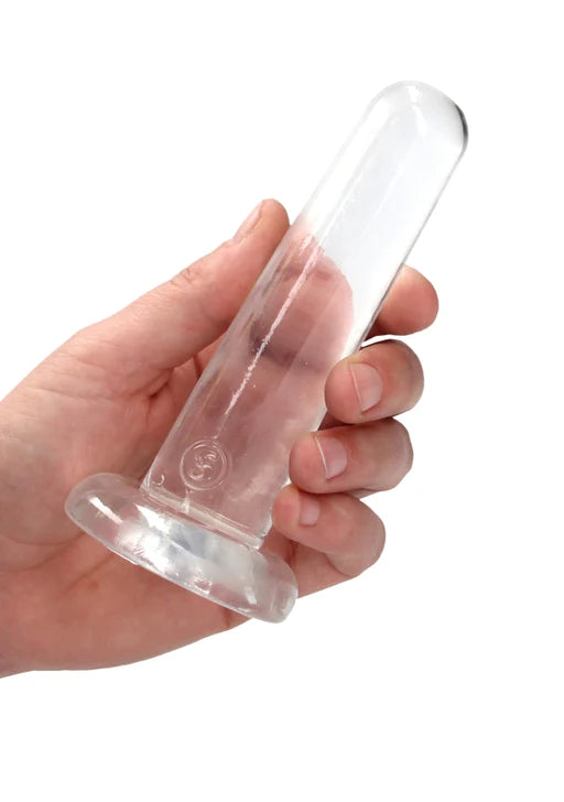 Realrock Crystal Clear - Non Realistic Dildo With Suction Cup 5.3&#39;&#39; / 13.5cm - Transparent