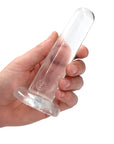 Realrock Crystal Clear - Non Realistic Dildo With Suction Cup 5.3'' / 13.5cm - Transparent