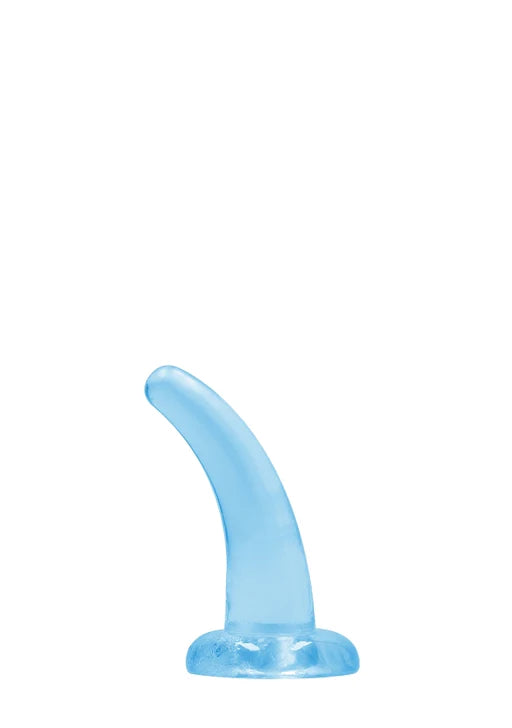 Realrock Crystal Clear - Non Realistic Dildo With Suction Cup 4.5&#39;&#39; / 11.5cm - Blue