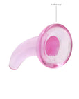 Realrock Crystal Clear - Non Realistic Dildo With Suction Cup 4.5'' / 11.5cm - Pink