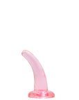 Realrock Crystal Clear - Non Realistic Dildo With Suction Cup 4.5'' / 11.5cm - Pink
