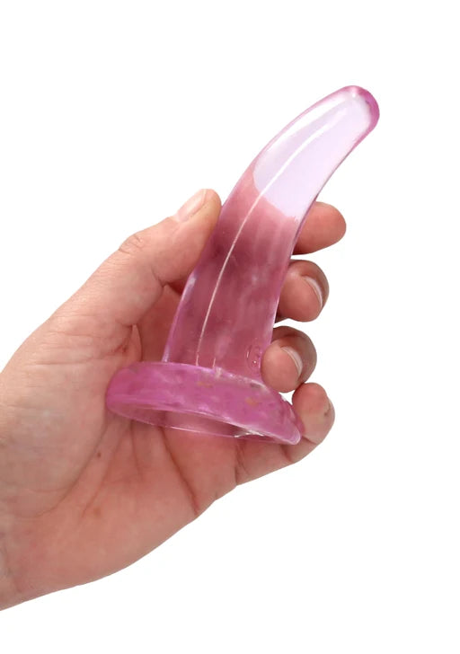 Realrock Crystal Clear - Non Realistic Dildo With Suction Cup 4.5&#39;&#39; / 11.5cm - Pink