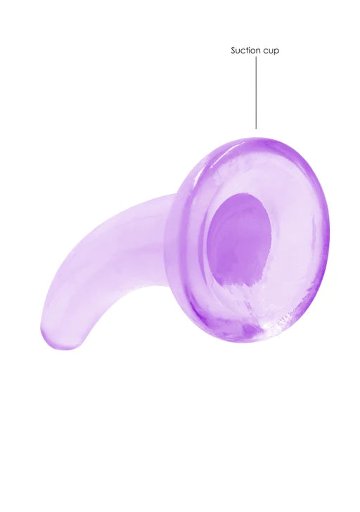 Realrock Crystal Clear - Non Realistic Dildo With Suction Cup 4.5&#39;&#39; / 11.5cm - Purple