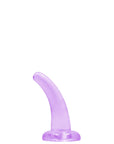 Realrock Crystal Clear - Non Realistic Dildo With Suction Cup 4.5'' / 11.5cm - Purple