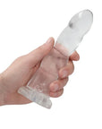 Realrock Crystal Clear - Non Realistic Dildo With Suction Cup 7'' / 17cm - Transparent