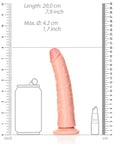 Realrock - Slim Realistic Dildo with Suction Cup 7''/ 18 cm - Flesh - K. P.