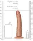 Realrock - Slim Realistic Dildo with Suction Cup 8''/ 20.5 cm - Tan - K. P.