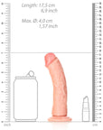 Realrock - Curved Realistic Dildo with Suction Cup 6''/ 15.5 cm - Flesh - K. P.