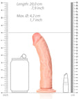 Realrock - Curved Realistic Dildo with Suction Cup 7'' - Flesh - K. P.