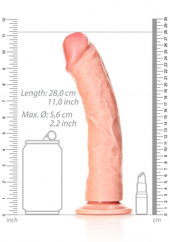 RealRock - Curved Realistic Dildo with Suction Cup 10&#39;&#39; - Flesh - K. P.