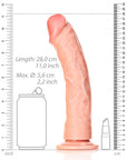 RealRock - Curved Realistic Dildo with Suction Cup 10'' - Flesh - K. P.