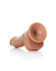 Realrock - Curved Realistic Dildo with Balls and Suction Cup 6''/ 15.5 cm - Tan - K. P.