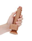 Realrock - Straight Realistic Dildo with Balls and Suction Cup 7''/ 18 cm - Tan - K. P.