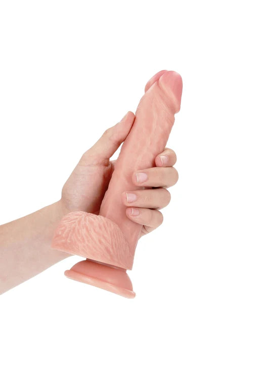 Realrock - Straight Realistic Dildo with Balls and Suction Cup 8&#39;&#39;/ 20.5 cm - Flesh - K. P.