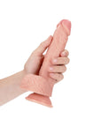 Realrock - Straight Realistic Dildo with Balls and Suction Cup 8''/ 20.5 cm - Flesh - K. P.