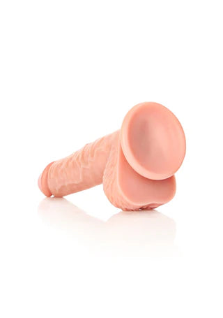 Realrock - Straight Realistic Dildo with Balls and Suction Cup 8&#39;&#39;/ 20.5 cm - Flesh - K. P.