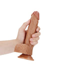 Realrock - Straight Realistic Dildo with Balls and Suction Cup 8''/ 20.5 cm - Tan - K. P.