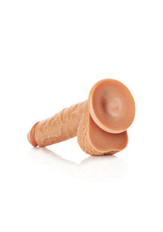 Realrock - Straight Realistic Dildo with Balls and Suction Cup 8&#39;&#39;/ 20.5 cm - Tan - K. P.