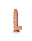 Realrock - Straight Realistic Dildo with Balls and Suction Cup 8''/ 20.5 cm - Tan - K. P.