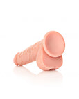 RealRock - Straight Realistic Dildo with Balls and Suction Cup 9'' - Flesh - K. P.