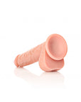 Realrock - Straight Realistic Dildo with Balls and Suction Cup 10''/ 25.5 cm - Flesh - K. P.