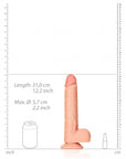 RealRock - Straight Realistic Dildo with Balls and Suction Cup 11'' - Flesh - K. P.