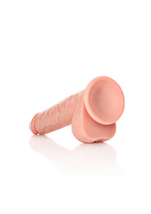 Realrock - Straight Realistic Dildo with Balls and Suction Cup 11&#39;&#39;/ 28 cm - Flesh