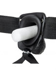 RealRock - Vibrating Hollow Strap-On with Balls 7'' - Black