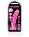 RealRock - 6" Inch Slim Glow in the Dark Neon - Pink